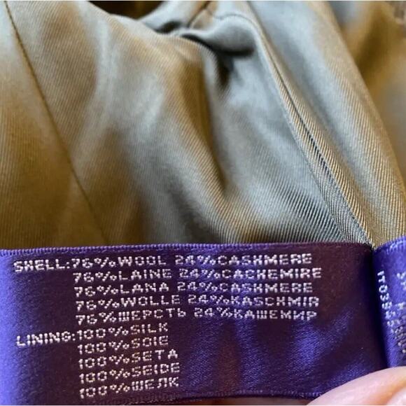 Ralph Lauren Collection Purple Label Wool Cashmere Long Coat Tweed Runway 10 M/L - Picture 9 of 10